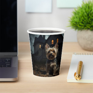 Gobelets En Papier Yorkshire Terrier Halloween Épouvantable