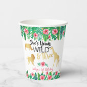 Gobelets En Papier Young Wild & Three Girls Troisième anniversaire (Recto)