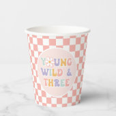 Gobelets En Papier Young Wild Three Super Rose Daisy Checker (Recto)