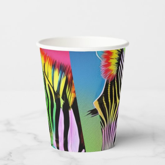 Gobelets En Papier Zany Zebra (Verso)