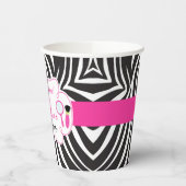 Gobelets En Papier Zebra imprimé anniversaire Pamper Party (Gauche)