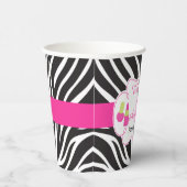 Gobelets En Papier Zebra imprimé anniversaire Pamper Party (Droite)