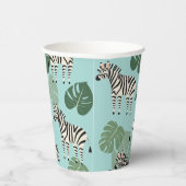 Gobelets En Papier Zebra Monstera Motif (Droite)
