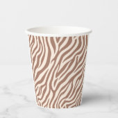 Gobelets En Papier Zebra Print-Mocha Mousse (Recto)