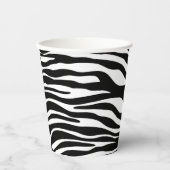 Gobelets En Papier Zebra Print, Zebra Stripes, Noir Et Blanc (Recto)