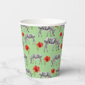 Gobelets En Papier Zebras Among Hibiscus (Verso)