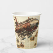 Gobelets En Papier Zeppelin Steampunk vintage (11) (Verso)