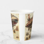 Gobelets En Papier Zeppelin Steampunk vintage (11) (Droite)