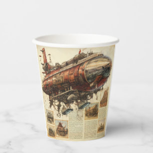 Gobelets En Papier Zeppelin Steampunk vintage (11)
