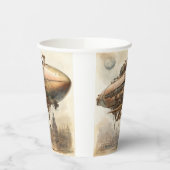 Gobelets En Papier Zeppelin Steampunk vintage (12) (Gauche)