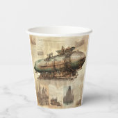 Gobelets En Papier Zeppelin Steampunk vintage (5) (Verso)