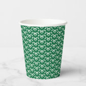 Gobelets En Papier Zigzag fleuri vert (Verso)