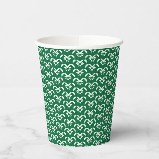 Gobelets En Papier Zigzag fleuri vert (Gauche)
