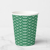 Gobelets En Papier Zigzag fleuri vert (Droite)
