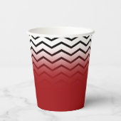 Gobelets En Papier Zigzag Motif Red Graduation (Verso)