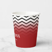 Gobelets En Papier Zigzag Motif Red Graduation (Gauche)
