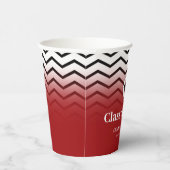 Gobelets En Papier Zigzag Motif Red Graduation (Droite)