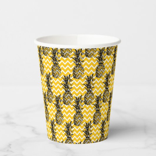 Gobelets En Papier Zigzags ananas (Gauche)