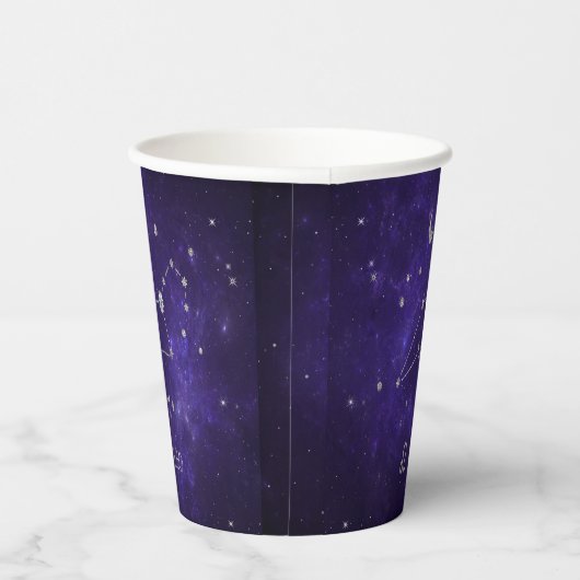 Gobelets En Papier Zodiac Purple Leo | Horoscope d'astrologie cosmiqu (Droite)