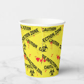 Gobelets En Papier Zombie Attaque Attention Tape Bloody Halloween (Droite)