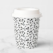Gobelets En Papier Zones Dalmatiennes Imprimer Motif Noir Et Blanc (Droite)