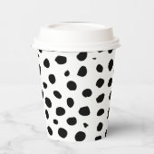 Gobelets En Papier Zones de guépard noir blanc (Gauche)