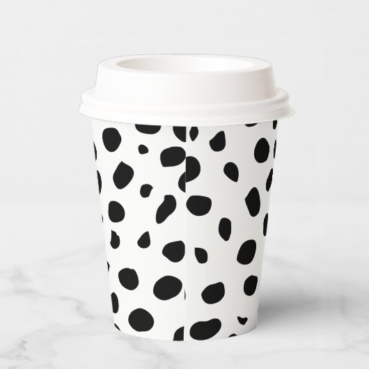 Gobelets En Papier Zones de guépard noir blanc (Droite)