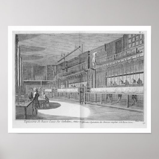 Gobelin workshops van Deni uit de "Encyclopedia" Poster (Voorkant)