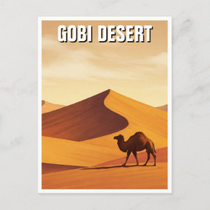 Gobi Desert Camel Reizen Briefkaart