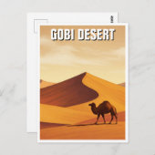 Gobi Desert Camel Reizen Briefkaart (Voorkant / Achterkant)