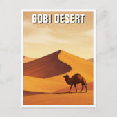 Gobi Desert Camel Reizen Briefkaart (Voorkant)