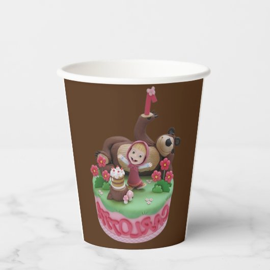 Goblet Masha & Michka Papieren Bekers (Voorkant)