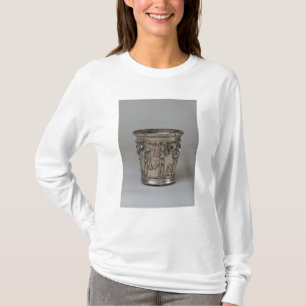 Goblet met ingegraveerd skelet met maskers t-shirt