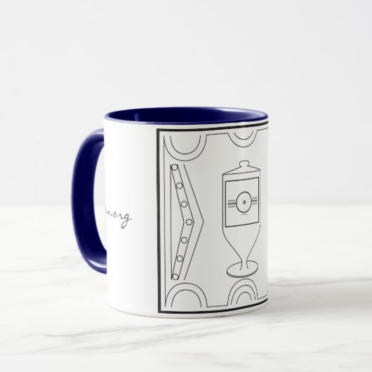 Goblet van het waarheidssymbool mok (Voorkant links)