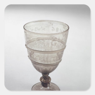Goblet van Jacopo Verzelini, 1586 Vierkante Sticker