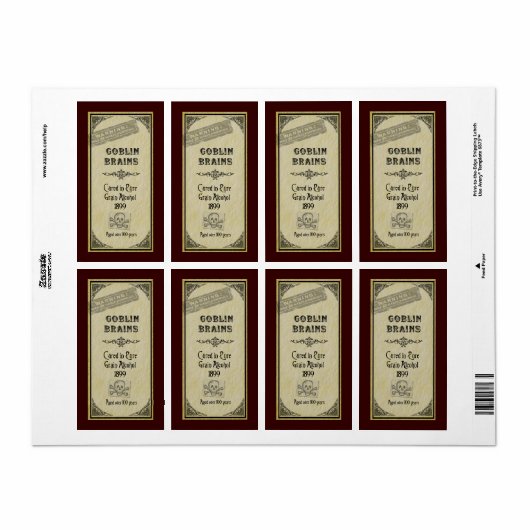 Goblin Brains Label (Full Sheet)
