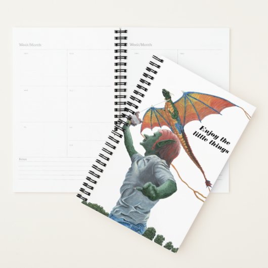 Goblin Child Flying Dragon Kite Fantasy Planner (Display)