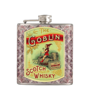 Goblin Crystal Whiskey Fles Label Flask Heupfles