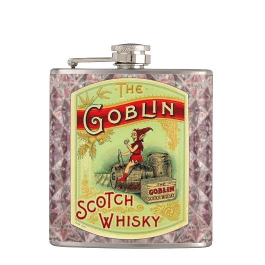 Goblin Crystal Whiskey Fles Label Flask Heupfles (Voorkant)