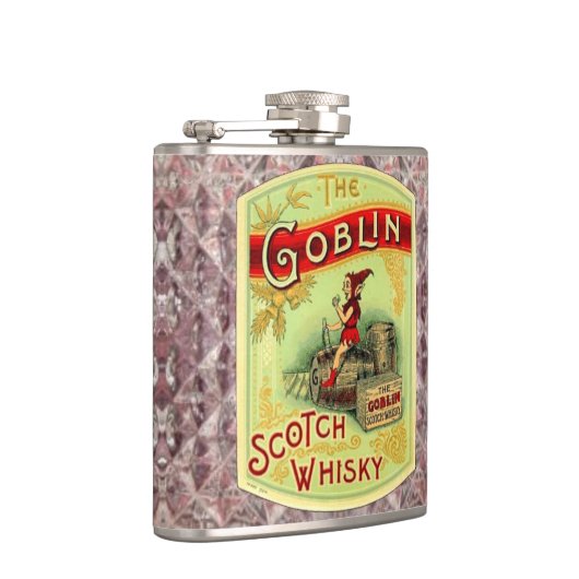 Goblin Crystal Whiskey Fles Label Flask Heupfles (Rechts)