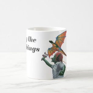 Goblin Flying Dragon Kite Imaginaire Café Mug