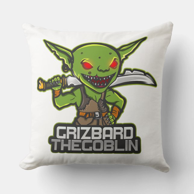 Goblin heet Grizbard Kussen (Voorkant)