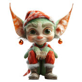 Goblin Kerst Elf Keramisch Ornament