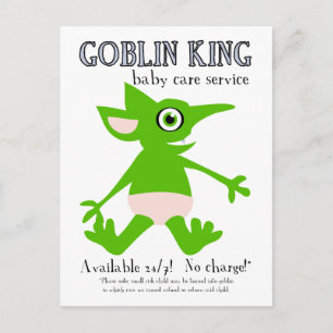 Goblin King Baby Care Service Briefkaart