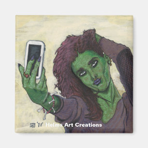 Goblin Meisje Mobiele Telefoon Selfie Button Magne Magneet
