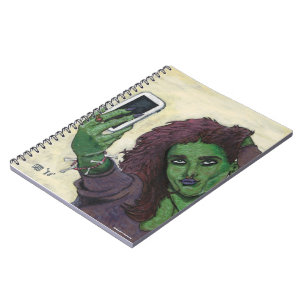 Goblin Meisje Mobiele Telefoon Selfie Spiral Notit Notitieboek