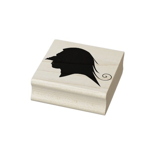 Goblin profiel 2 silhouette kunststempel 	rubberstempel (Stempel)