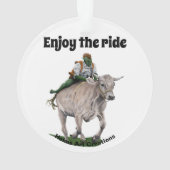 Goblin Rider Ox Racing Fantasy Acryl Ornament (achterkant)