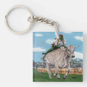 Goblin Rider Ox Racing Fantasy Art Sleutelhanger