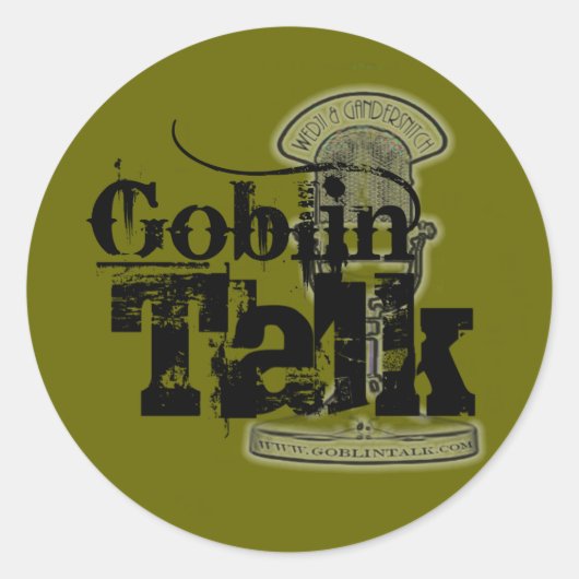 Goblin Talk Logo - Sticker! Ronde Sticker (Voorkant)